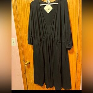 Black V-Neck Dress Avi and Viv